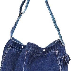 Denim Shoulder Bag for Women, Casual Style Lightweight Classic Retro Travel Shop